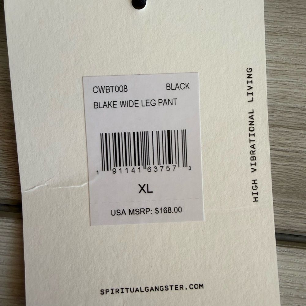 Spiritual Gangster Blake Wide Leg Pant Black XL NWT IN PACKAGE - Picture 5 of 10